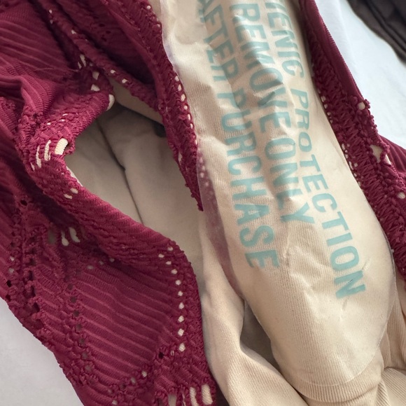 ZIMMERMAN Textured U-Link One Piece | Burgundy, Lined, Full Coverage AS IS - Picture 5 of 7